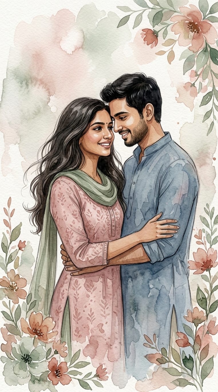 Watercolor Portrait Card