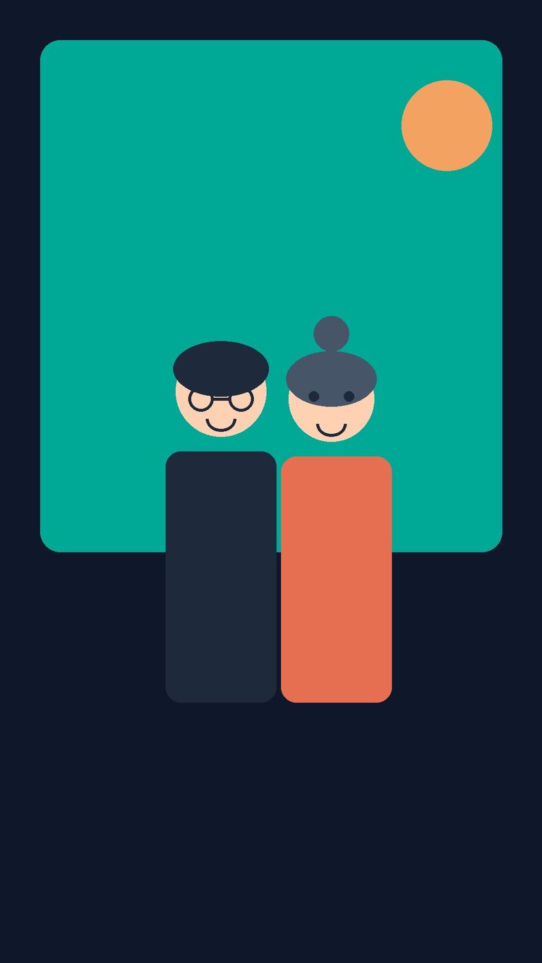 Flat Vector Caricature Card